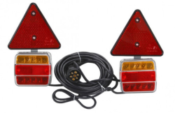 Svetl� zadn� LED 12/24V s magnetom a trojuholn�kom 7,5m - sada